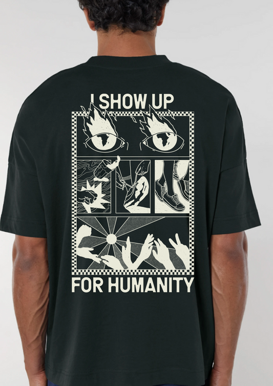 Support Shirt- black 'Worried Citizen in Action'